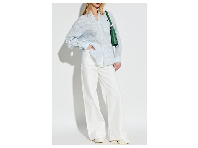 Jeans Lacoste bianchi bootcut a vita alta - vista 2