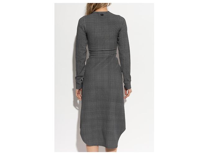 Diesel D-ETTS Midi Kleid Grau Kariert - Ansicht 4