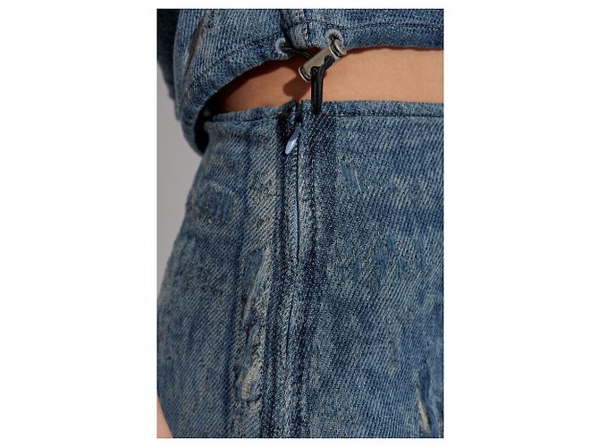 Falda Diesel DE-MEGAN-FSG Azul de Algodón - vista 5