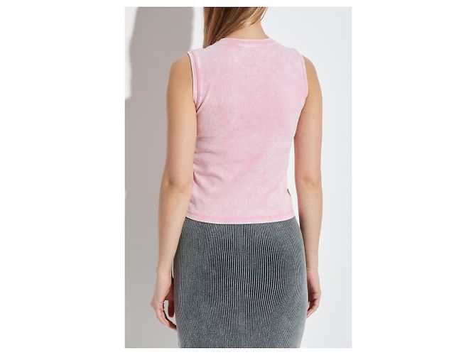 Top Diesel T-ARTED Rosa de Algodón Cropped - vista 4