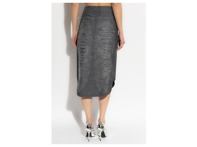 Falda midi gris O-TAVY Diesel de algodón - vista 4