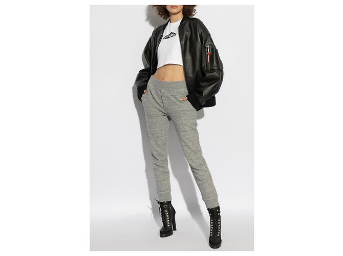 Pantalones de chándal Dsquared2 de algodón gris - vista 2