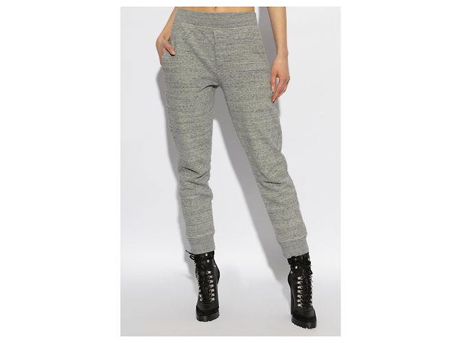 Pantalones de chándal Dsquared2 de algodón gris - vista 3