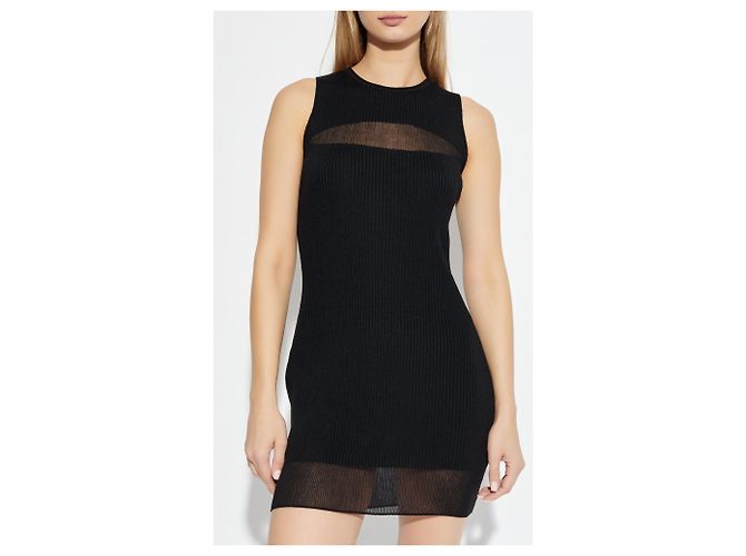 Diesel M-SLENDER Kleid schwarz Wolle - Ansicht 3