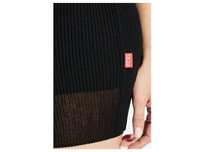 Diesel M-SLENDER Kleid schwarz Wolle - Ansicht 5