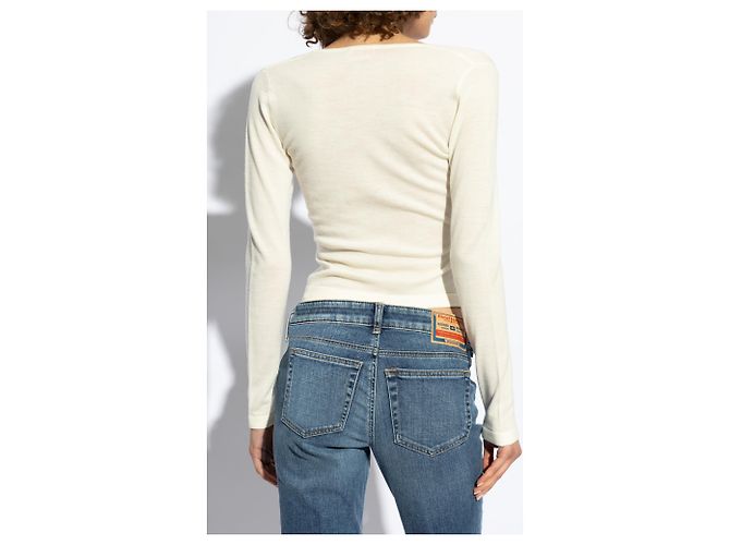 Diesel M-PIAFFY Wolle Top Creme Weiß - Ansicht 4