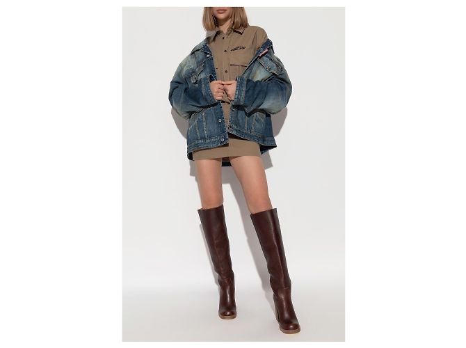 Chaqueta vaquera Dsquared2 azul efecto ombre algodón - vista 2