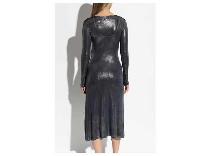 Diesel D-AMA-LS Kleid Silber Metallic Midi - Ansicht 4