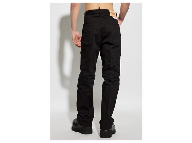Dsquared2 Black Cargo Jeans Carrot Fit - view 4