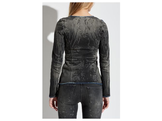 Top in denim Diesel DE-GARY-S blu - vista 4