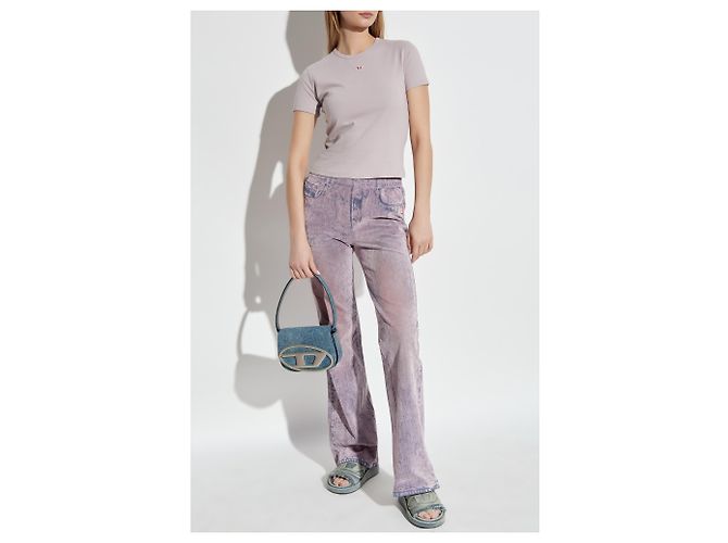 Pantalones Diesel P-NERV Rosa de Algodón - vista 2