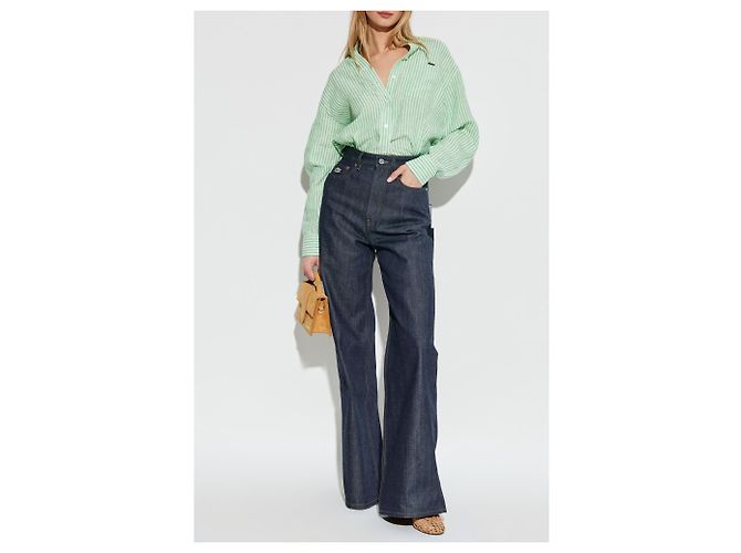 Jeans Bootcut a Vita Alta Lacoste Blu Navy - vista 2