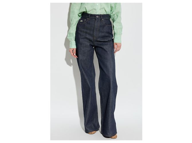 Jeans Bootcut a Vita Alta Lacoste Blu Navy - vista 3