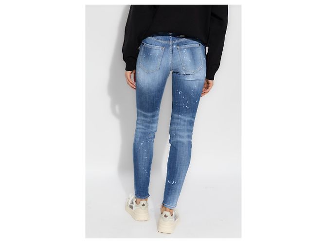 Jeans Twiggy Jean Dsquared2 Blu in Cotone Skinny - vista 4