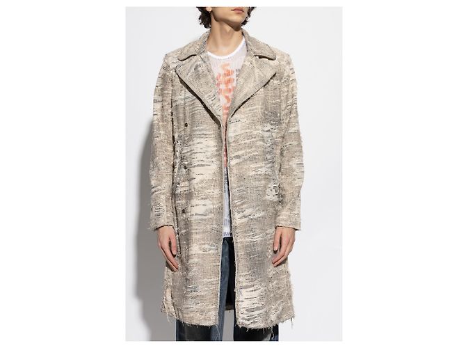 Cappotto Diesel D-ISCO-FSG in cotone grigio - vista 3