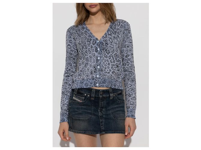 Cárdigan Diesel M-ALIMA-LEO de algodón gris - vista 3