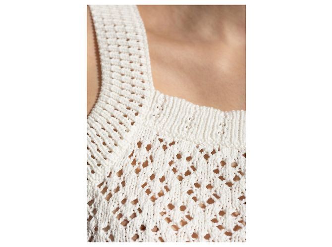 Autre Marque Top de malha Maison Kitsuné creme em algodão - vista 5