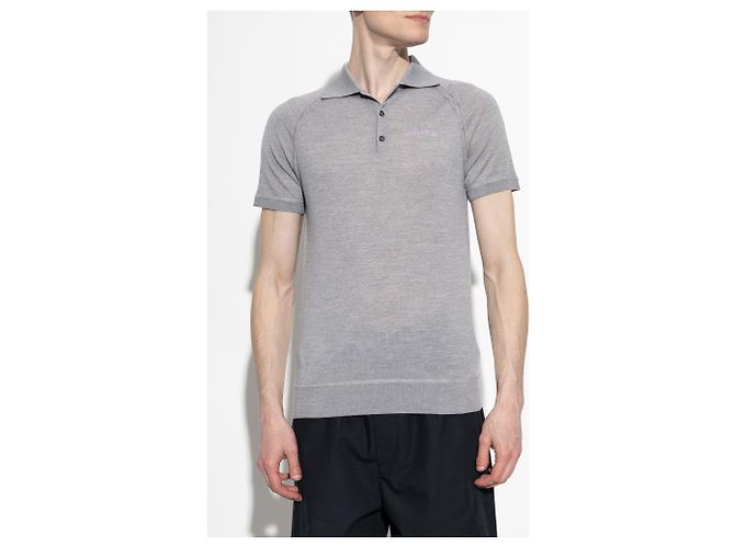 Dsquared2 Logo Polo Grey Wool - view 3