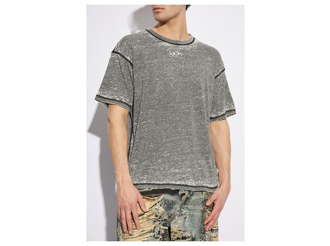 Diesel T-Shirt T-BOXT-PAK Grau Baumwolle - Ansicht 3