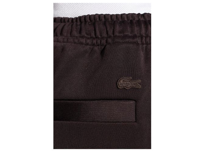 Pantaloni Lacoste Runway Logo Marrone - vista 5