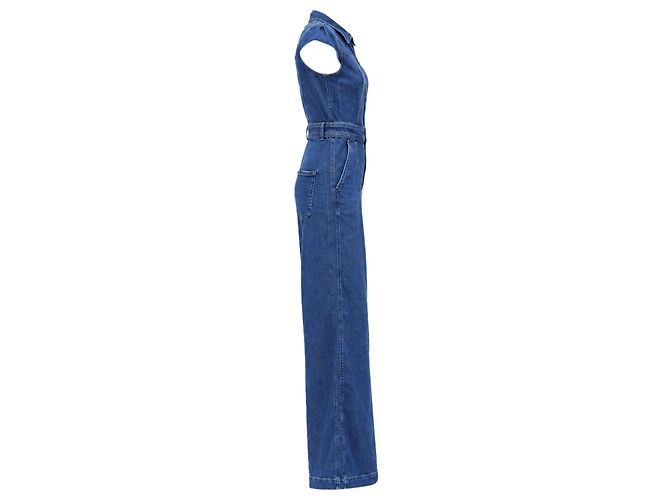 Autre Marque Mono vaquero Palazzo Wide-Leg ME + EM en algodón azul - vista 3