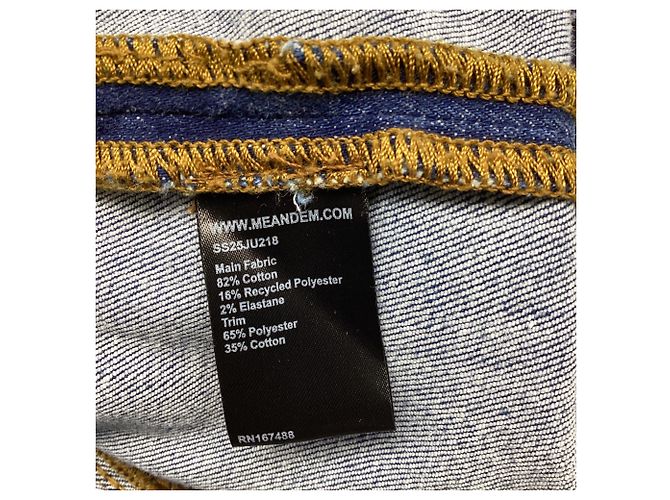 Autre Marque Mono vaquero Palazzo Wide-Leg ME + EM en algodón azul - vista 7