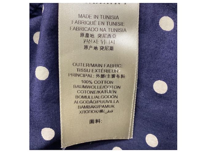 Burberry Polka Dot Shirt in Navy Blue Cotton - view 5