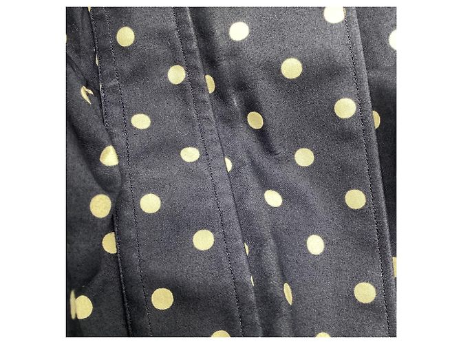 Burberry Polka Dot Shirt in Navy Blue Cotton - view 6