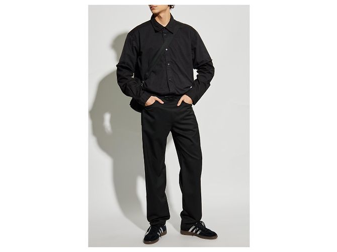 Camicia Diesel S-GASTON-O nera in cotone - vista 2