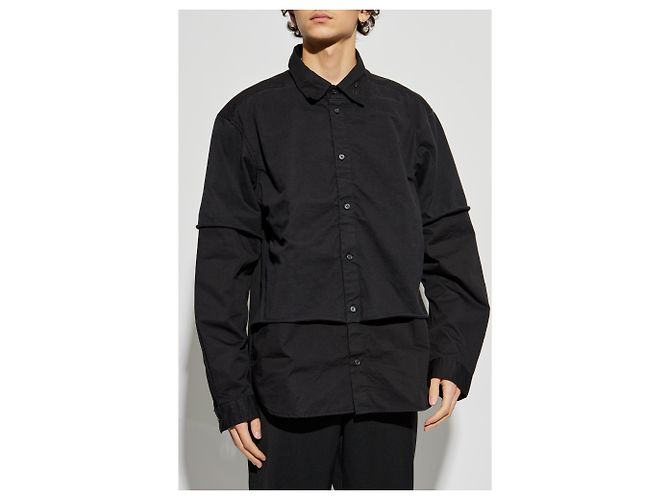 Camicia Diesel S-GASTON-O nera in cotone - vista 3