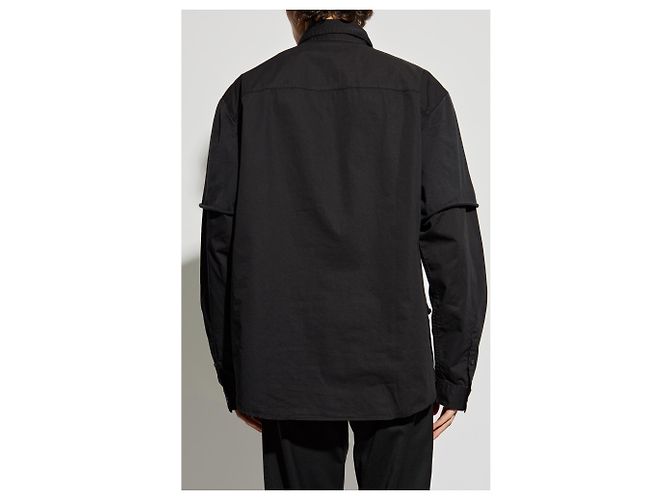 Camicia Diesel S-GASTON-O nera in cotone - vista 4