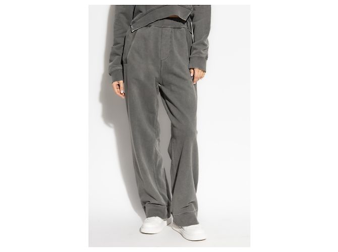 Pantalones de chándal anchos Dsquared2 grises de algodón - vista 3