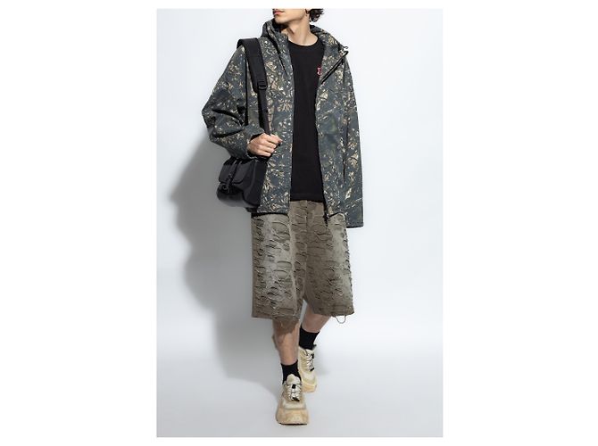 Giacca Diesel J-LINT in cotone verde camouflage - vista 2