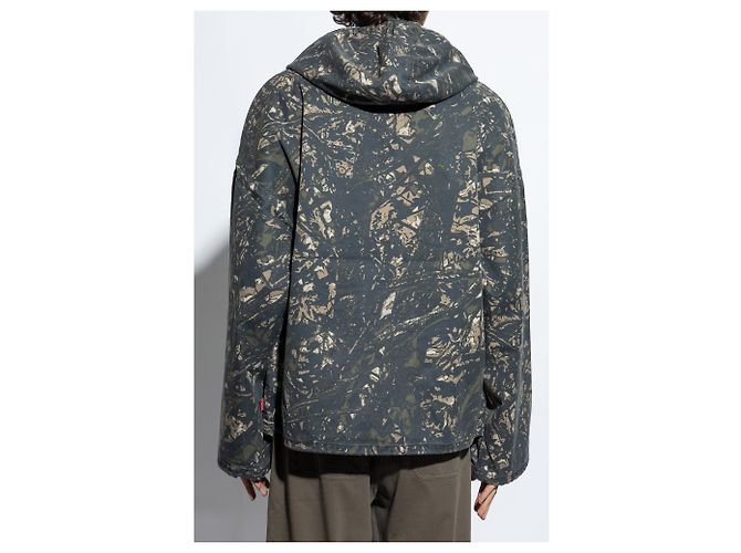 Giacca Diesel J-LINT in cotone verde camouflage - vista 4
