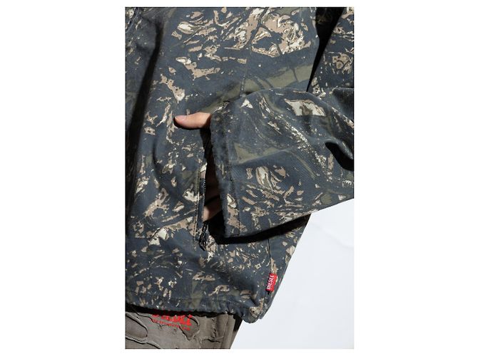 Giacca Diesel J-LINT in cotone verde camouflage - vista 5
