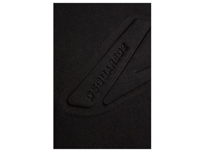 Dsquared2 Schwarzes Baumwollkleid mit Logo - Ansicht 5