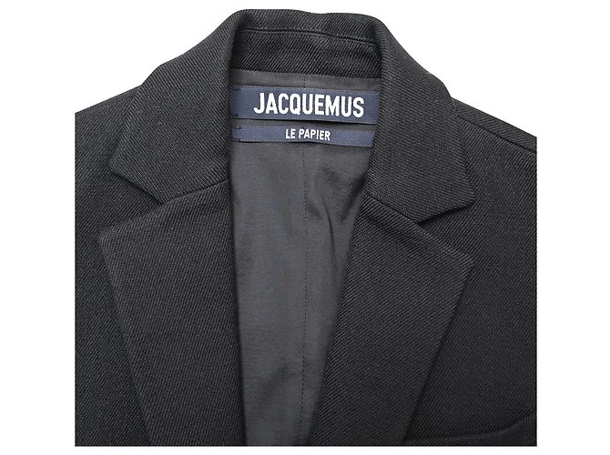 Jacquemus La Veste Filu Blazer en lana negra - vista 4