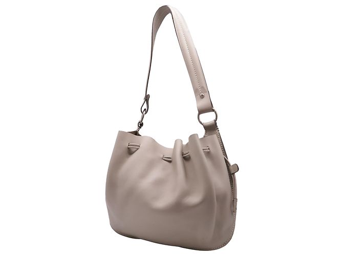 Bolsa de Ombro com Cordão Bally com Bolsa em Couro Bege - vista 2