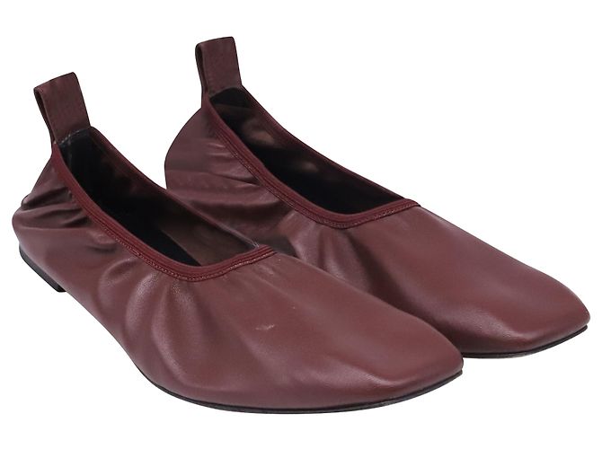 Ballerine Aeyde Dex in pelle di vitello nappa burgundy - vista 3