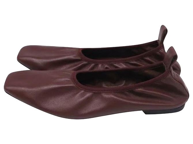 Ballerine Aeyde Dex in pelle di vitello nappa burgundy - vista 4