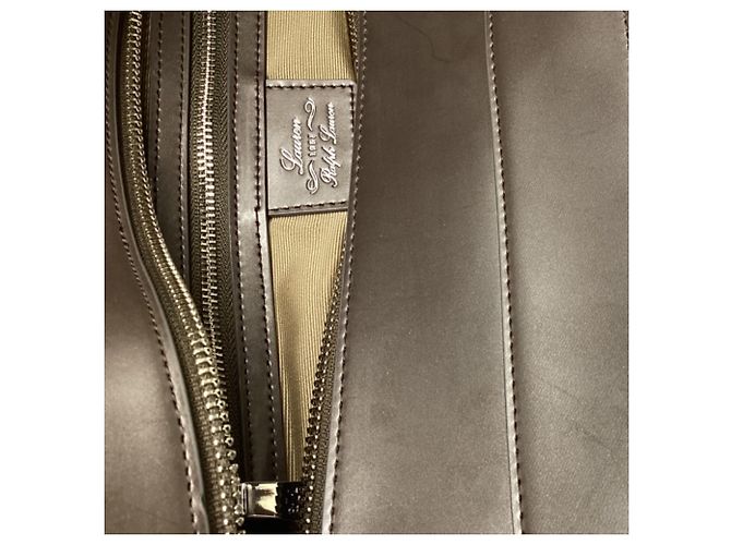 Bolsa de ombro Lauren Ralph Lauren em couro castanho - vista 10
