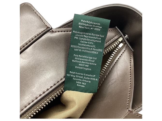 Bolsa de ombro Lauren Ralph Lauren em couro castanho - vista 7