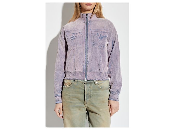 Diesel F-SLITLY Sweatshirt Rosa Baumwolle - Ansicht 3