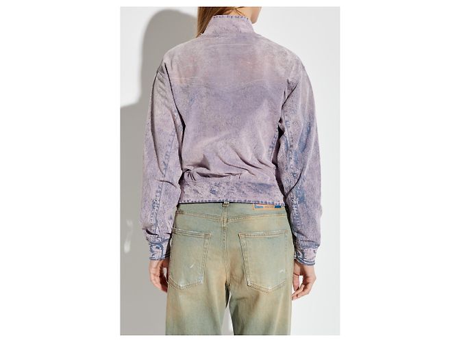 Diesel F-SLITLY Sweatshirt Rosa Baumwolle - Ansicht 4