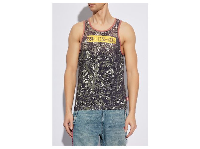 Canotta Diesel T-LIFTY-CAMOU Camouflage in cotone - vista 3