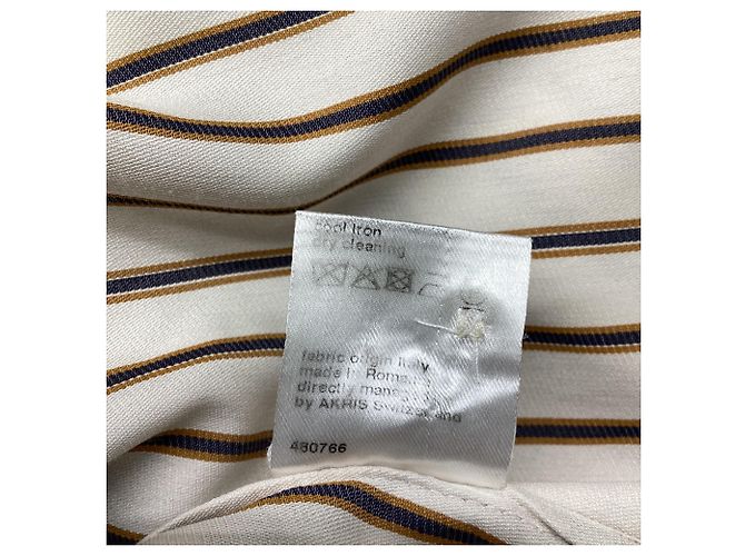 Blusa de rayas con cuello anudado Akris en viscosa blanca - vista 6