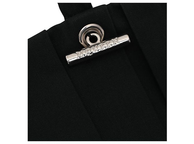 Abito corto plissettato Alexander Mcqueen in cotone nero - vista 10