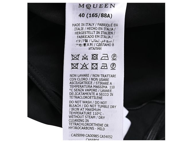 Abito corto plissettato Alexander Mcqueen in cotone nero - vista 6