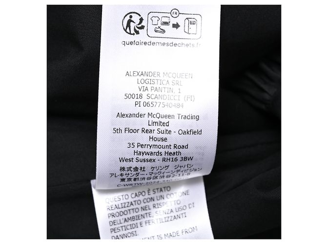 Abito corto plissettato Alexander Mcqueen in cotone nero - vista 8