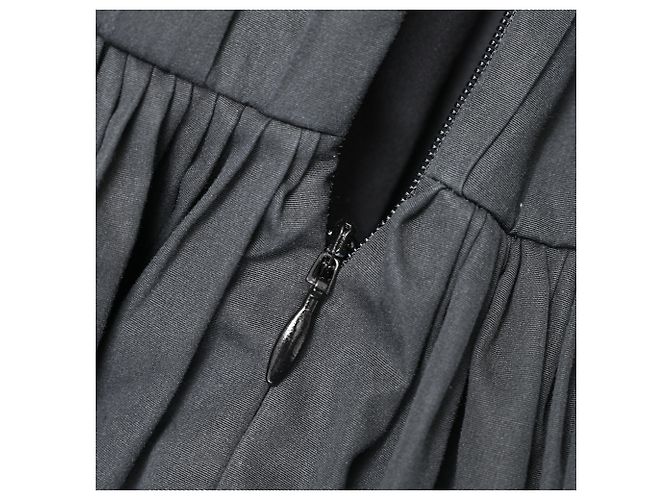 Abito corto plissettato Alexander Mcqueen in cotone nero - vista 9